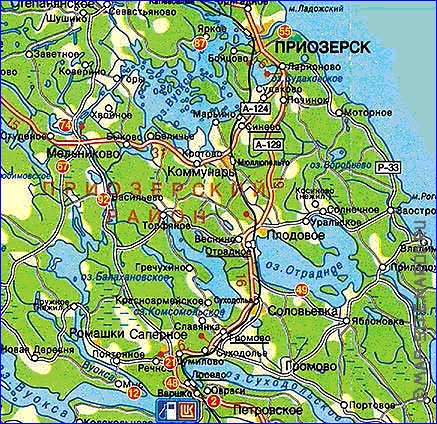 carte de des routes Isthme de Carelie