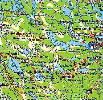 carte de des routes Isthme de Carelie