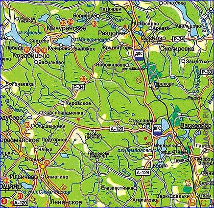 carte de des routes Isthme de Carelie