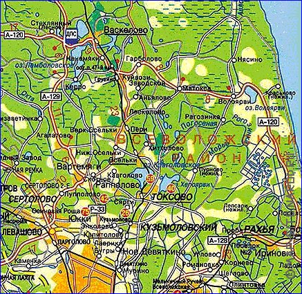 carte de des routes Isthme de Carelie