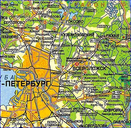 carte de des routes Isthme de Carelie