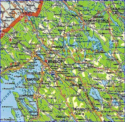 carte de des routes Isthme de Carelie