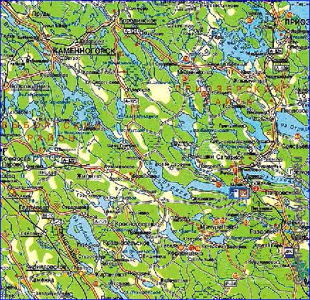 carte de des routes Isthme de Carelie