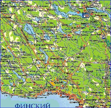 carte de des routes Isthme de Carelie