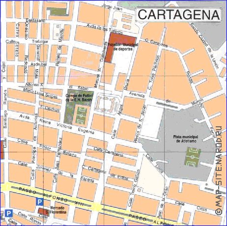 mapa de Cartagena