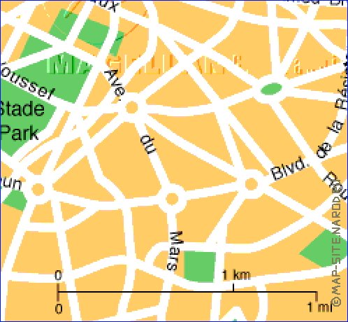 mapa de Casablanca em ingles