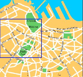 carte de Casablanca en anglais