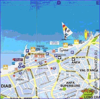 mapa de Casablanca em frances