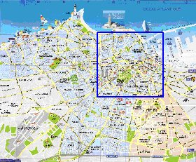 mapa de Casablanca em frances