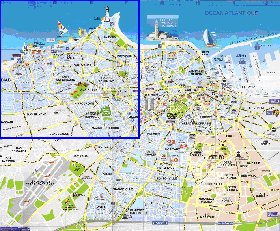 mapa de Casablanca em frances