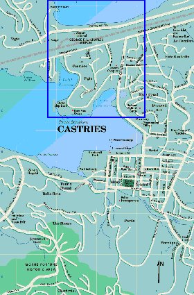 mapa de Castries