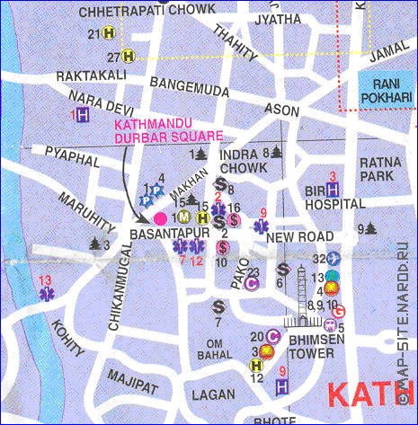 carte de Katmandou