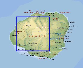 carte de Kauai en anglais