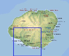 carte de Kauai en anglais