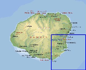 mapa de Kauai em ingles