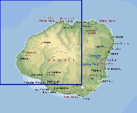 mapa de Kauai em ingles