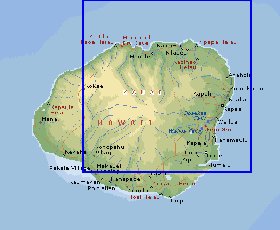 carte de Kauai en anglais