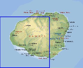 carte de Kauai en anglais