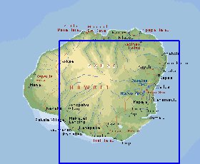 mapa de Kauai em ingles