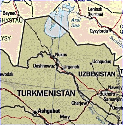Administratives carte de Kazakhstan