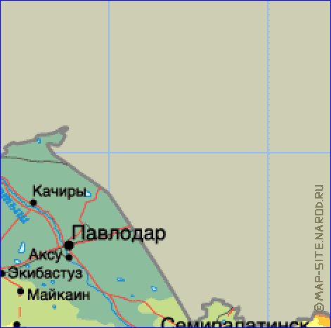 Fisica mapa de Cazaquistao