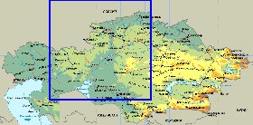 Fisica mapa de Cazaquistao