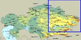 Fisica mapa de Cazaquistao