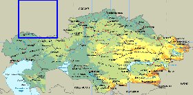 Fisica mapa de Cazaquistao