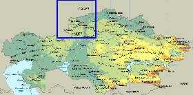 Fisica mapa de Cazaquistao