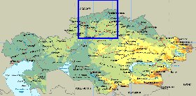 Fisica mapa de Cazaquistao