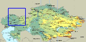 Fisica mapa de Cazaquistao