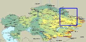 Fisica mapa de Cazaquistao