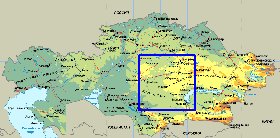 Fisica mapa de Cazaquistao