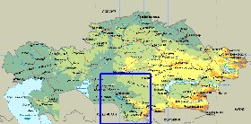 Fisica mapa de Cazaquistao