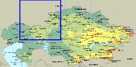 Fisica mapa de Cazaquistao