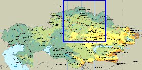 Fisica mapa de Cazaquistao