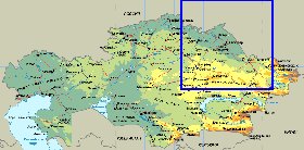 Fisica mapa de Cazaquistao