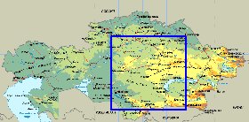 Fisica mapa de Cazaquistao