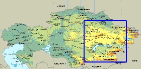 Fisica mapa de Cazaquistao