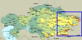 Fisica mapa de Cazaquistao