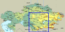 Fisica mapa de Cazaquistao