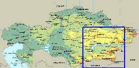 Fisica mapa de Cazaquistao