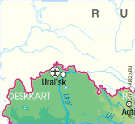 carte de Kazakhstan en allemand