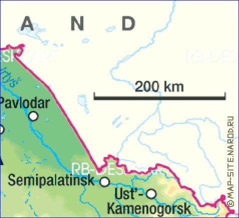 carte de Kazakhstan en allemand