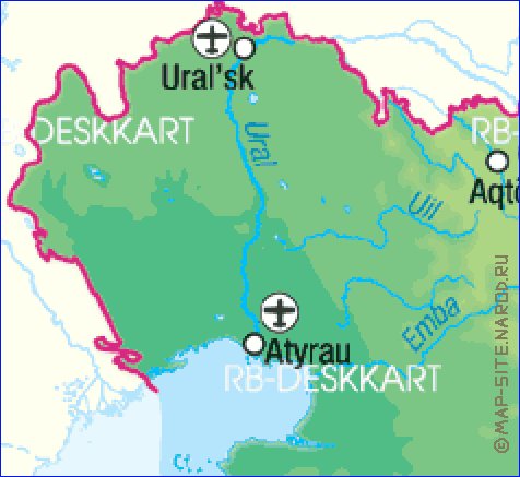 mapa de Cazaquistao em alemao