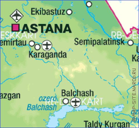 carte de Kazakhstan en allemand