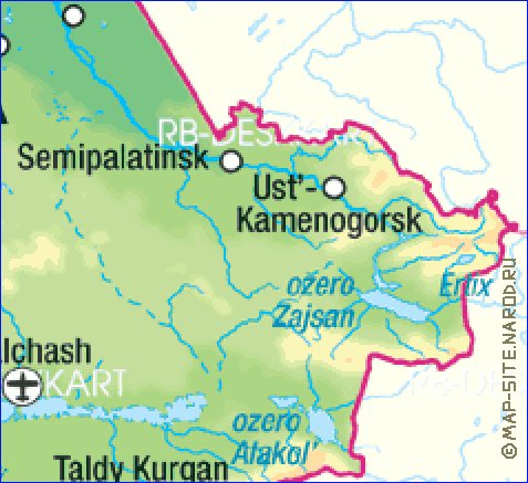 carte de Kazakhstan en allemand