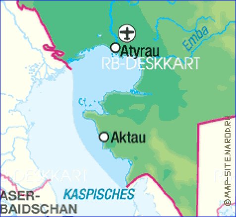 carte de Kazakhstan en allemand