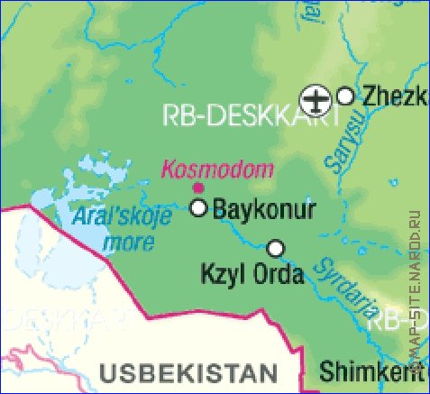 mapa de Cazaquistao em alemao