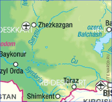 carte de Kazakhstan en allemand